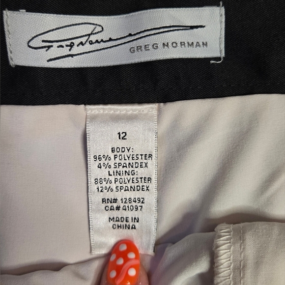 Greg Norman Black And White Golf Skort – Size 12, Comfort Waist, Slash Pockets - Picture 2 of 10